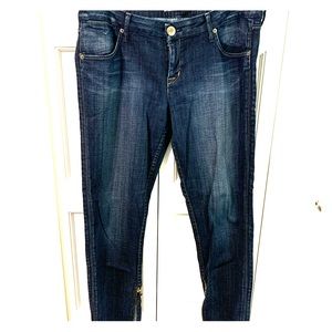 Hudson skinny ankle zip jean